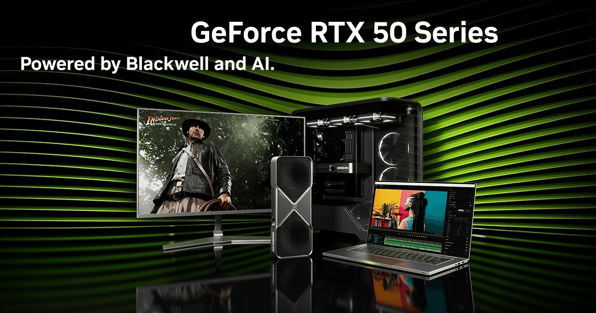 AI TOPS, CUDA Cores e GPU Subsystem Power nas GPUs GeForce RTX Série 50