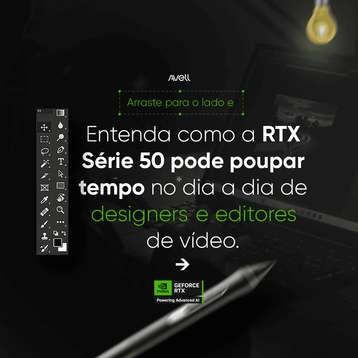 NVIDIA GeForce RTX Série 50: produtividade para designers e editores