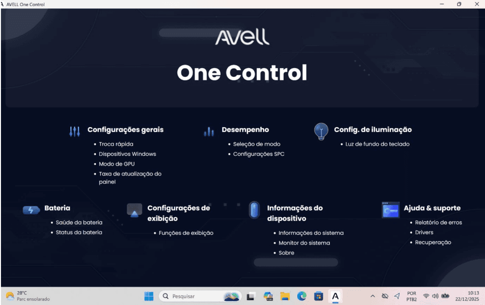 Avell One Control — Guia 3
